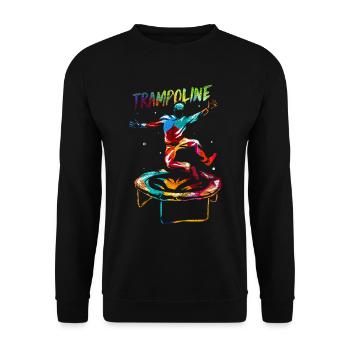 Trampoline - Unisex Sweatshirt - black - Front - Alina (178cm) & Michal (187cm)