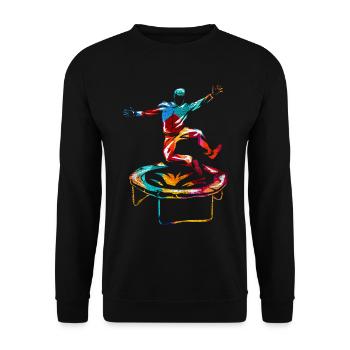 Trampoline - Unisex Sweatshirt - black - Front - Alina (178cm) & Michal (187cm)