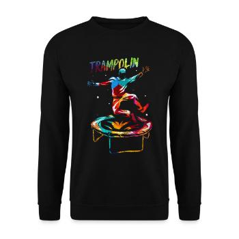 Trampoline Gift - Unisex Sweatshirt - black - Front - Alina (178cm) & Michal (187cm)