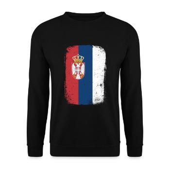 Serbia - Unisex Sweatshirt - black - Front - Alina (178cm) & Michal (187cm)