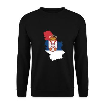 Serbia - Unisex Sweatshirt - black - Front - Alina (178cm) & Michal (187cm)