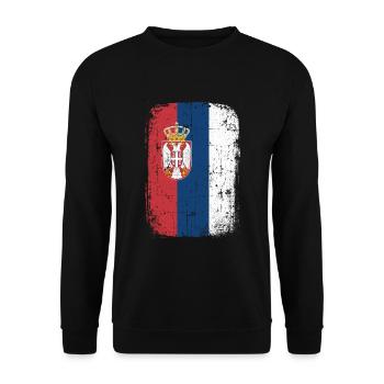 Serbia - Unisex Sweatshirt - black - Front - Alina (178cm) & Michal (187cm)