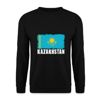 Kazakhstan - Unisex Sweatshirt - black - Front - Alina (178cm) & Michal (187cm)