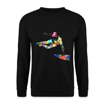 Parkour - Unisex Sweatshirt - black - Front - Alina (178cm) & Michal (187cm)