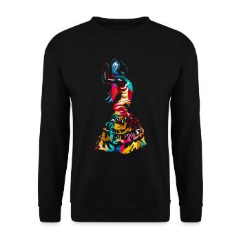 Cadeau flamenco - Sweat-shirt Unisexe - noir - Devant - Alina (178cm) & Michal (187cm)