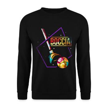 Boccia Paralympique Sport Polygone - Sweat-shirt Unisexe - noir - Devant - Alina (178cm) & Michal (187cm)