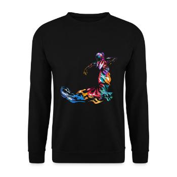 Flamenco gift - Unisex Sweatshirt - black - Front - Alina (178cm) & Michal (187cm)