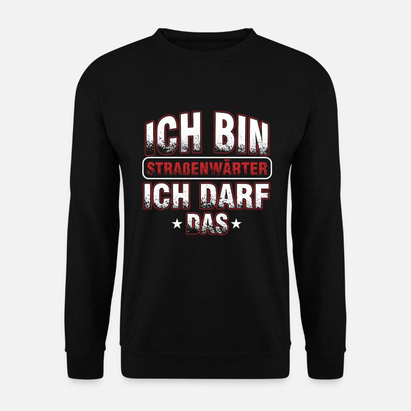 Straßenwärter Facharbeiter Autobahn Pylon Geschenk - Unisex Pullover - Schwarz