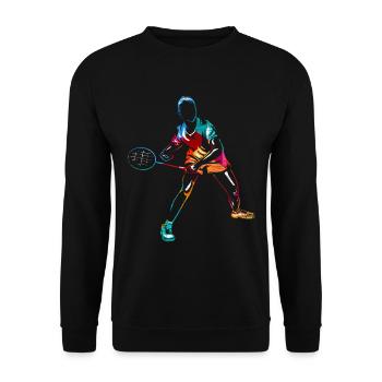 Badminton sport - Unisex Sweatshirt - black - Front - Alina (178cm) & Michal (187cm)