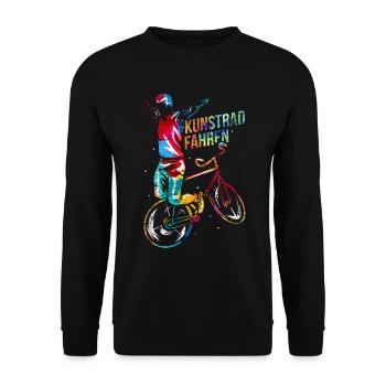Cadeau velo d'art - Sweat-shirt Unisexe - noir - Devant - Alina (178cm) & Michal (187cm)