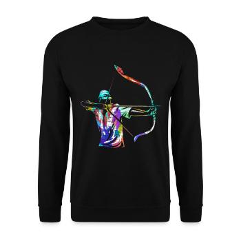 Cadeau de tir à l’arc - Sweat-shirt Unisexe - noir - Devant - Alina (178cm) & Michal (187cm)