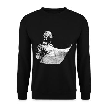Bautechniker - Unisex Pullover - Schwarz - Vorne - Alina (178cm) & Michal (187cm)