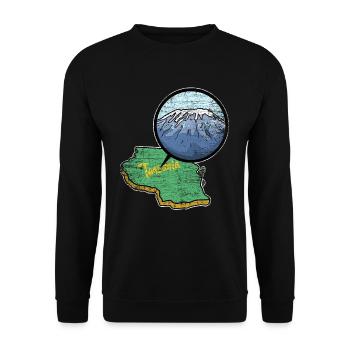Kilimanjaro mountain gift - Unisex Sweatshirt - black - Front - Alina (178cm) & Michal (187cm)