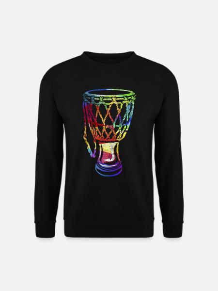 Djembe Kelchglas Trommel Geschenk - Unisex Pullover - Schwarz