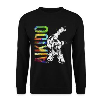 Cadeau d'aïkido - Sweat-shirt Unisexe - noir - Devant - Alina (178cm) & Michal (187cm)