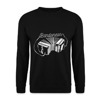 Bandoneon cadeau instrument à vent - Sweat-shirt Unisexe - noir - Devant - Alina (178cm) & Michal (187cm)