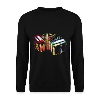 Bandoneon cadeau instrument à vent - Sweat-shirt Unisexe - noir - Devant - Alina (178cm) & Michal (187cm)