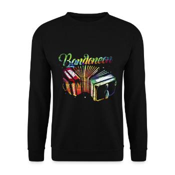 Bandoneon cadeau instrument à vent - Sweat-shirt Unisexe - noir - Devant - Alina (178cm) & Michal (187cm)