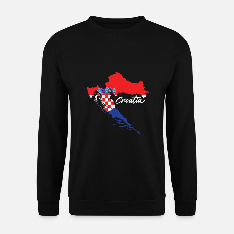 Croatia map gift - Unisex Sweatshirt - black