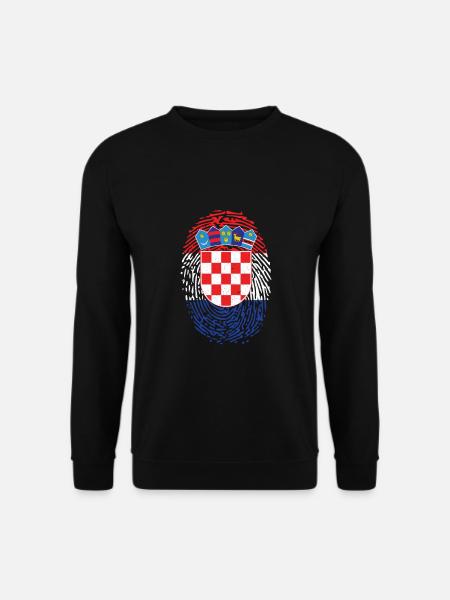 Croatia fingerprint - Unisex Sweatshirt - black