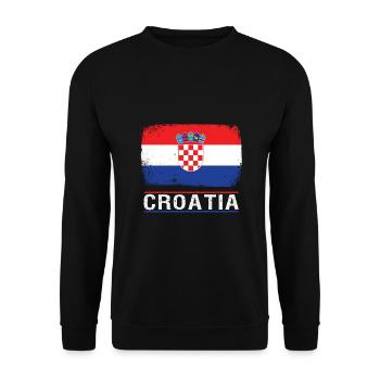 Kroatien - Unisex Pullover - Schwarz - Vorne - Alina (178cm) & Michal (187cm)