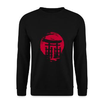 Japan - Unisex Pullover - Schwarz - Vorne - Alina (178cm) & Michal (187cm)