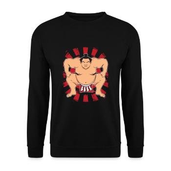 Sumo - Unisex Sweatshirt - black - Front - Alina (178cm) & Michal (187cm)