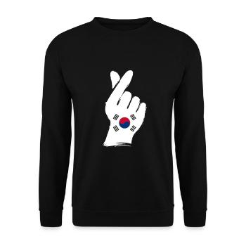 Corée du Sud - Sweat-shirt Unisexe - noir - Devant - Alina (178cm) & Michal (187cm)