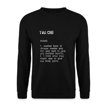Cadeau de Tai Chi - Sweat-shirt Unisexe - noir - Devant - Alina (178cm) & Michal (187cm)