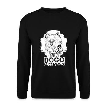 Dogo Argentino - Unisex Sweatshirt - black - Front - Alina (178cm) & Michal (187cm)
