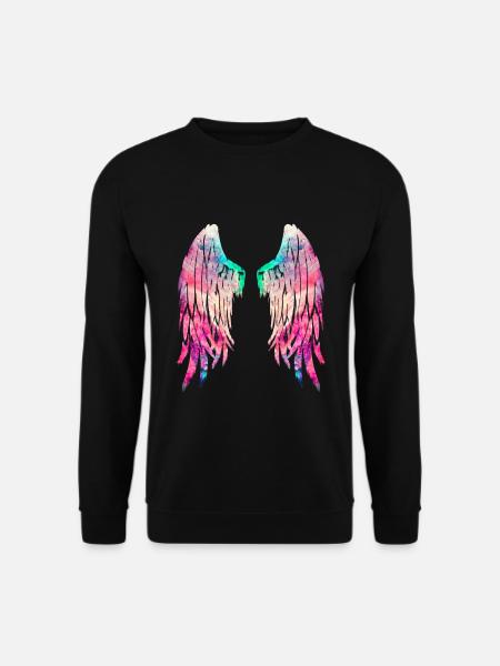 angel wings - Unisex Sweatshirt - black