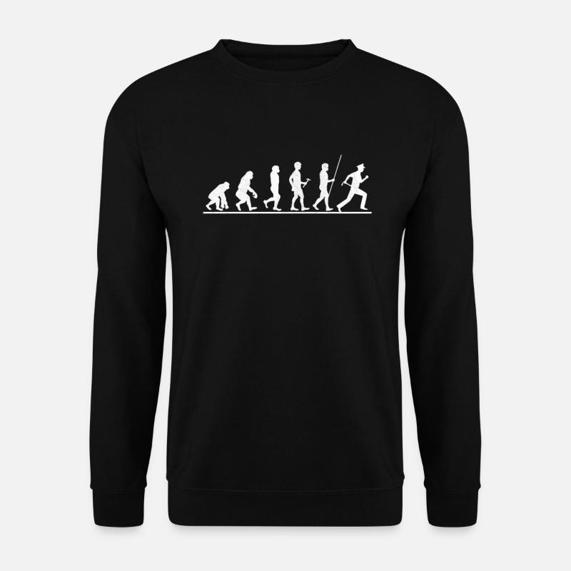 Polizist Evolution Polizei Polizeibeamte Geschenk - Unisex Pullover - Schwarz