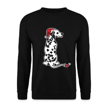 Dalmatiner - Unisex Pullover - Schwarz - Vorne - Alina (178cm) & Michal (187cm)