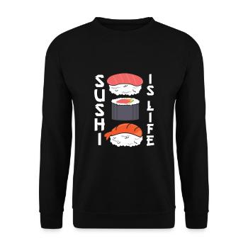 Sushi - Unisex Pullover - Schwarz - Vorne - Alina (178cm) & Michal (187cm)