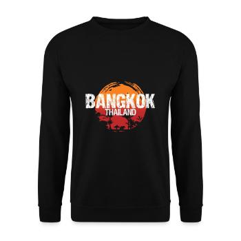 Bangkok - Unisex Sweatshirt - black - Front - Alina (178cm) & Michal (187cm)