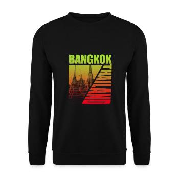Bangkok - Unisex Sweatshirt - black - Front - Alina (178cm) & Michal (187cm)
