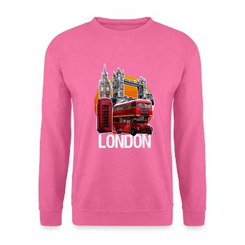 London Doppeldecker Telefonzelle Big Ben Bridge - Unisex Pullover - Pink - Vorne