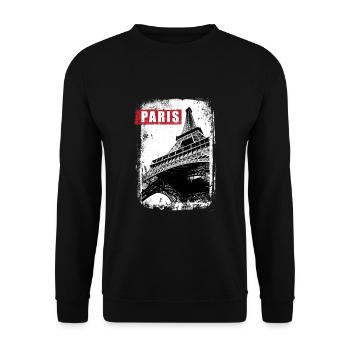 Paris - Unisex Pullover - Schwarz - Vorne - Alina (178cm) & Michal (187cm)