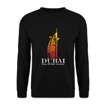 Cadeau de vacances d'hôtel à Dubaï - Sweat-shirt Unisexe - noir - Devant - Alina (178cm) & Michal (187cm)