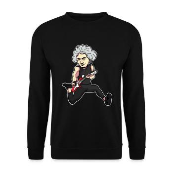 Ludwig van Beethoven - Unisex Pullover - Schwarz - Vorne - Alina (178cm) & Michal (187cm)