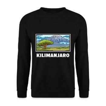 Kilimanjaro - Unisex Sweatshirt - black - Front - Alina (178cm) & Michal (187cm)