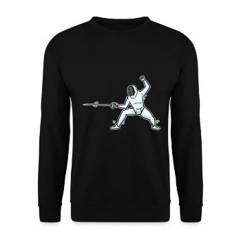 Cadeau d'escrime - Sweat-shirt Unisexe - noir - Devant - Alina (178cm) & Michal (187cm)