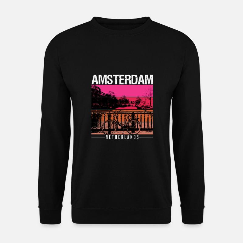 Amsterdam - Unisex Pullover - Schwarz