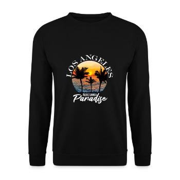 Los Angeles - Unisex Sweatshirt - black - Front - Alina (178cm) & Michal (187cm)