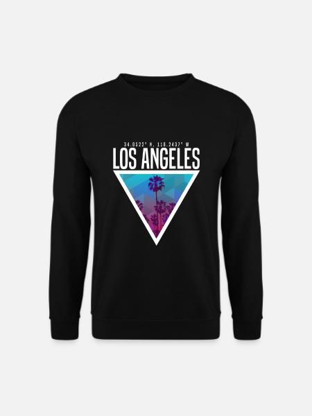 Los Angeles Koordinaten - Unisex Pullover - Schwarz