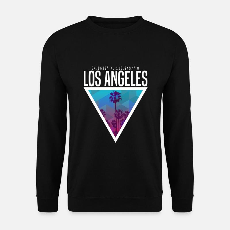 Los Angeles Koordinaten - Unisex Pullover - Schwarz
