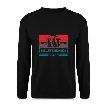 Calisthenics - Unisex Pullover - Schwarz - Vorne - Alina (178cm) & Michal (187cm)