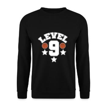 9e anniversaire Basket-ball Sport Garçon Cadeau - Sweat-shirt Unisexe - noir - Devant - Alina (178cm) & Michal (187cm)