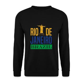 Brazil Rio de Janeiro - Unisex Sweatshirt - black - Front - Alina (178cm) & Michal (187cm)