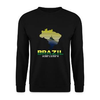 Brésil Coordonnées - Sweat-shirt Unisexe - noir - Devant - Alina (178cm) & Michal (187cm)